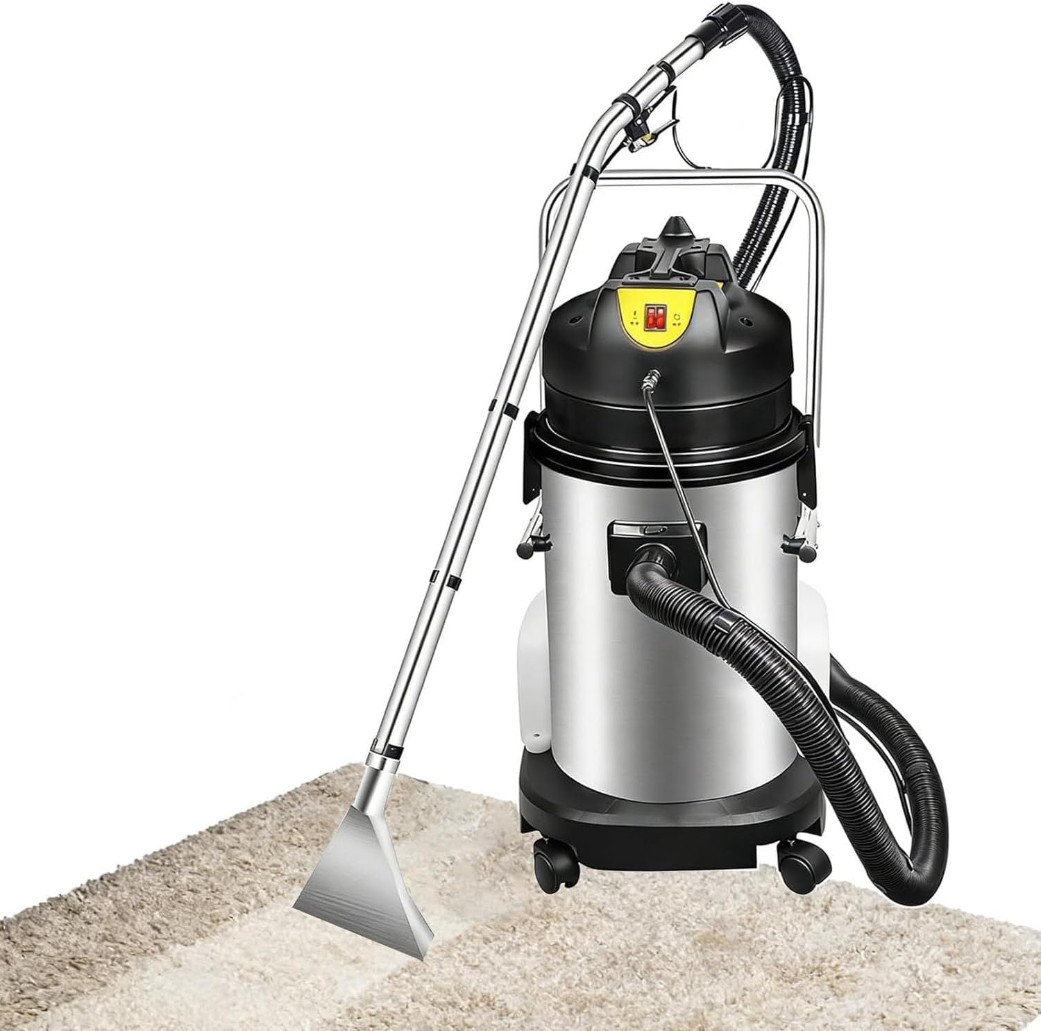 Industrial Carpet Cleaner,3-in-1 Steam Cleaner,60L 15.85Gal,Spraying Suction,6 Suction Heads,for Large Area Rug Couch Curtain Car Commercial Cleaning 60L