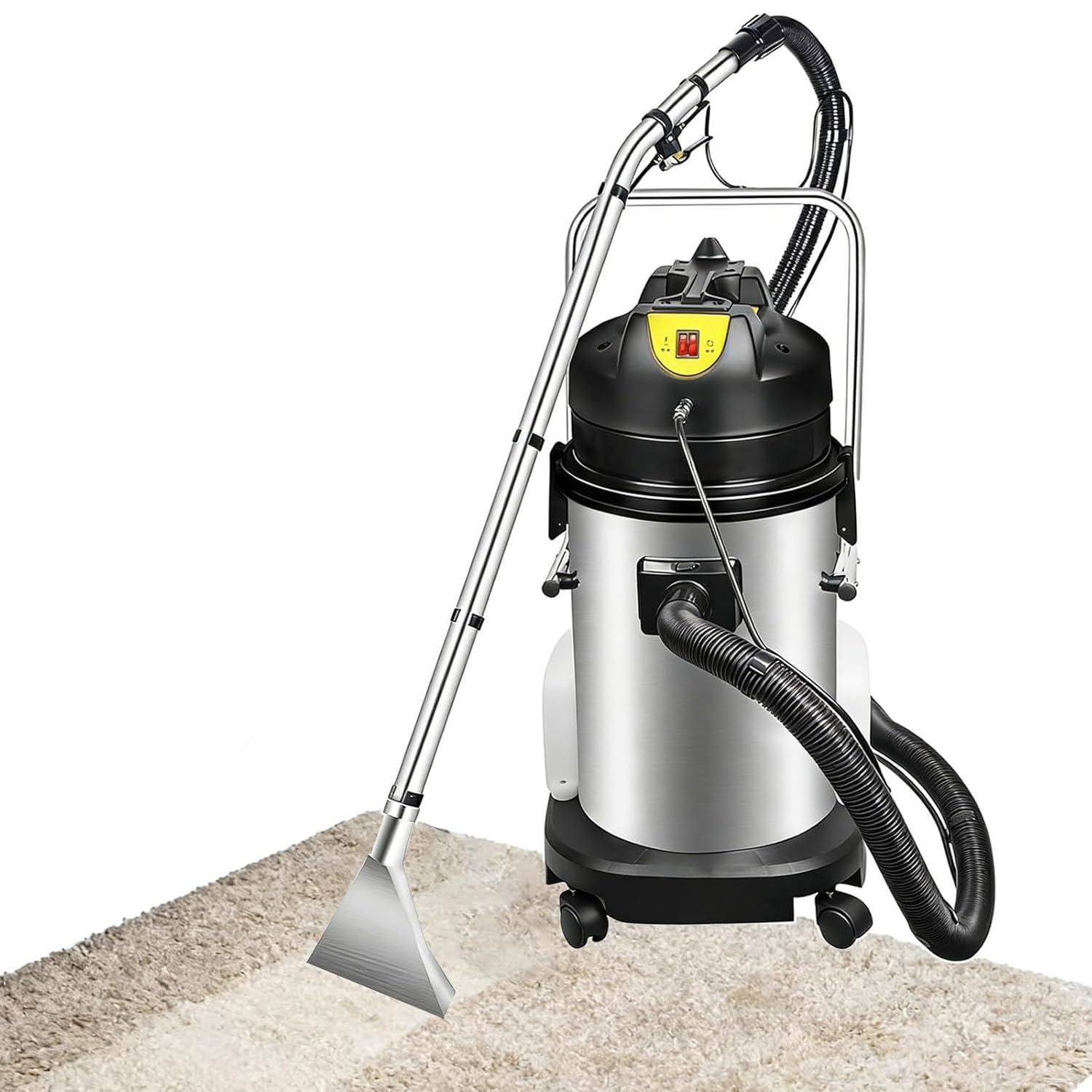 Industrial Carpet Cleaner 3-in-1 Steam Cleaner 60L 15 85Gal Spraying Suction 6 Suction Heads for Large Area Rug