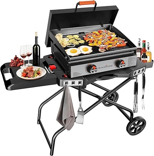 Miniatura 22 de Carrito de mesa para parrilla al aire libre, carrito de comedor móvil, soporte de mesa para horno de pizza con ruedas, mesa de trabajo y preparación