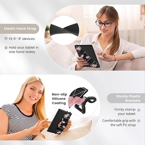 Miniatura 5 de MoKo Correa de mano suave para Kindle eReaders Fire de 6 a 8 pulgadas, KindleKoboVoyagaLenovoSony Kindle E-Book, correa de mano versátil de alta