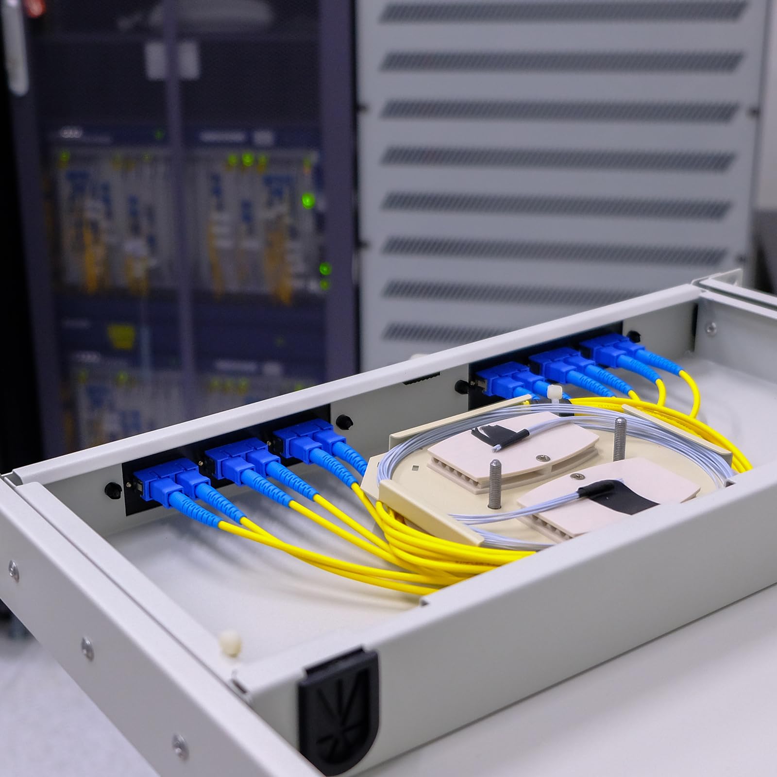 QUARKZMAN Łącznik światłowodowy SC/UPC Single Mode Simplex adapter światłowodowy wtyczka światłowodowa do sieci Internet, opakowanie 10 szt