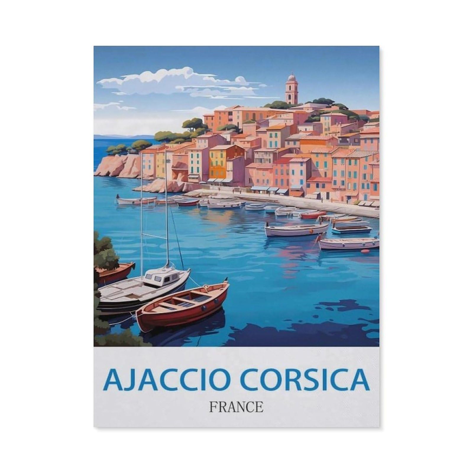 BEAYODKP Full Diamond 5D DIY Diamond Painting，Ajaccio Corsica France