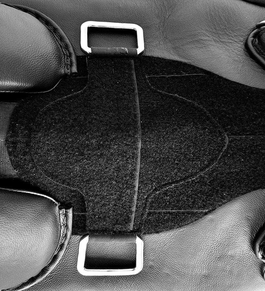 A&M Reitsport Baumloser Dressur Sattel Sheffield aus Rindsleder Schwarz mit Klettkissen, Größe:17 Zoll
