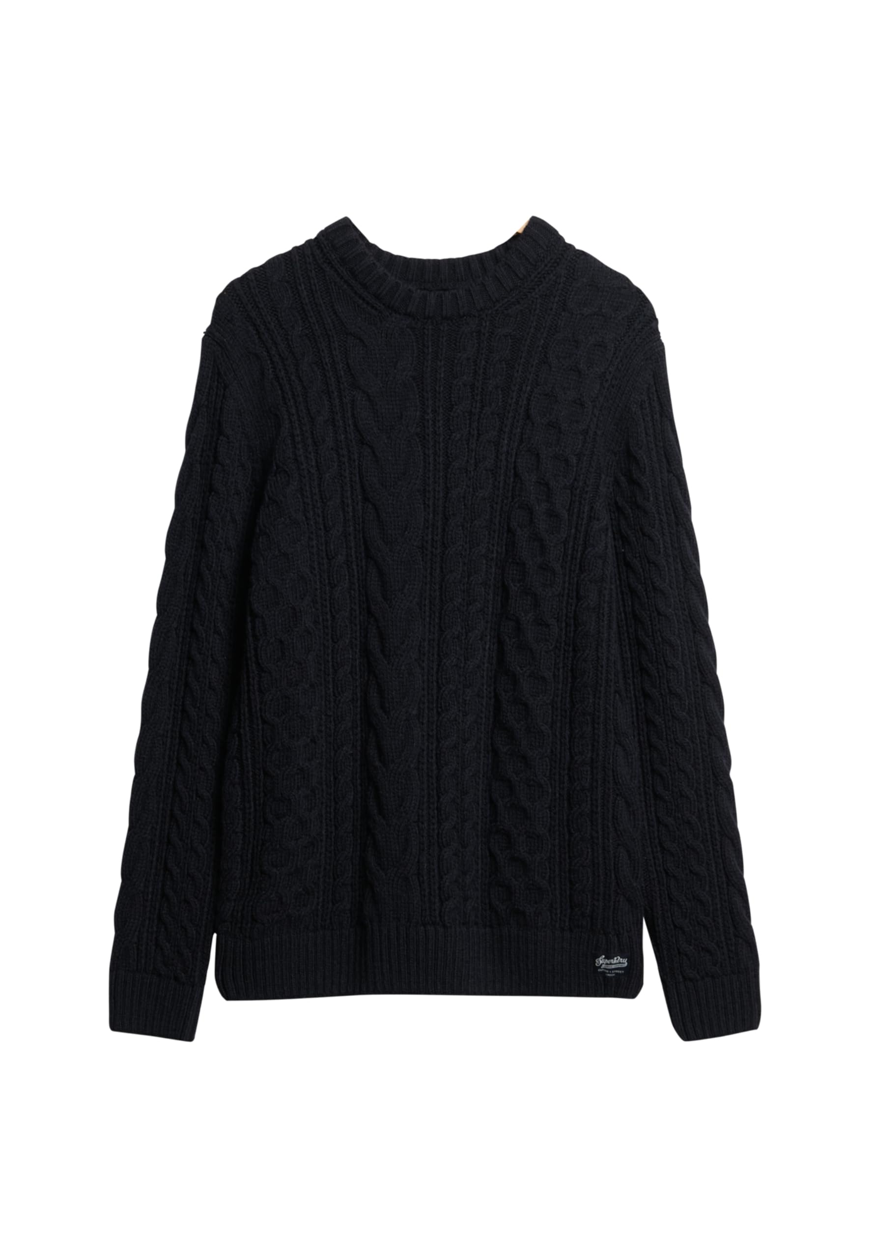 Superdry Men's Black Jacob Cable Sweater - M