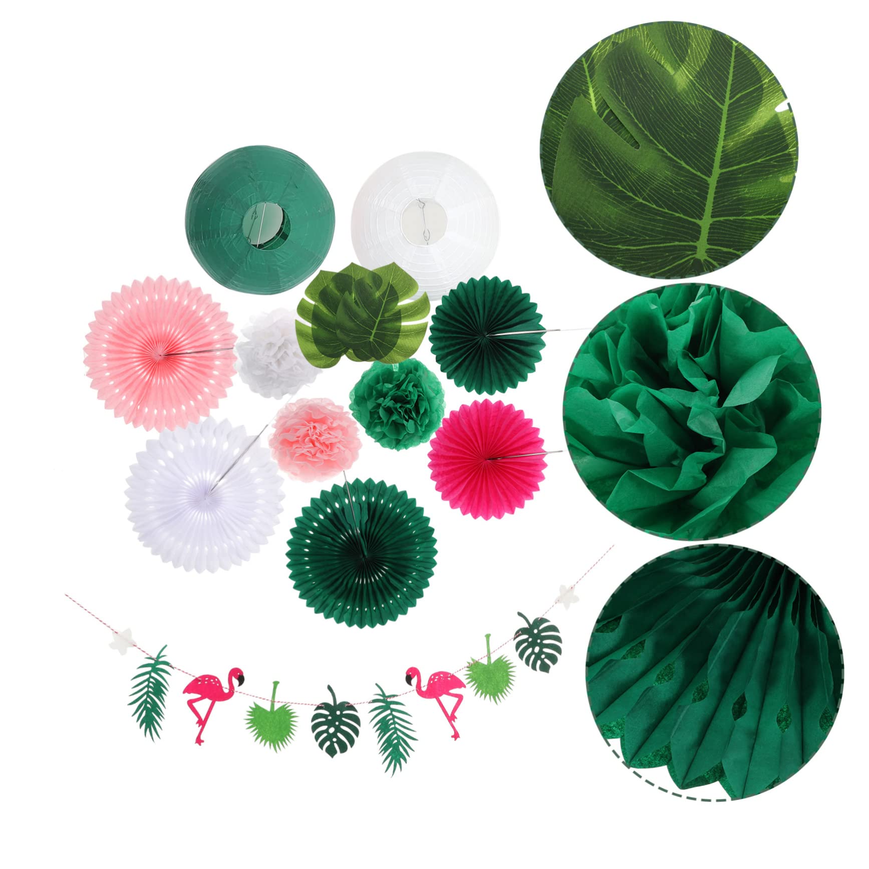 Zerodeko Decorazioni Sospese con Foglie di Palma per Feste Tropicali Decorazioni per Feste Hawaiane Forniture per Hawaiane