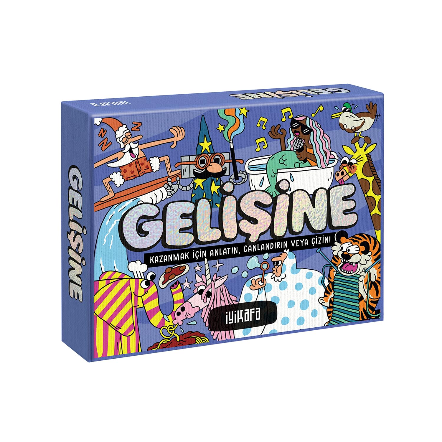 İyikafa Gelişine – (3 Farklı Yolla) Anlatım Parti Kutu Oyunu | Tamlamaları Kelimelerle, Canlandırarak ya da Çizerek Anlat, Tahmin Et, Puan Kazan | 4+ Oyuncu 7+ Yaş | Eğlence Garantili Anlar