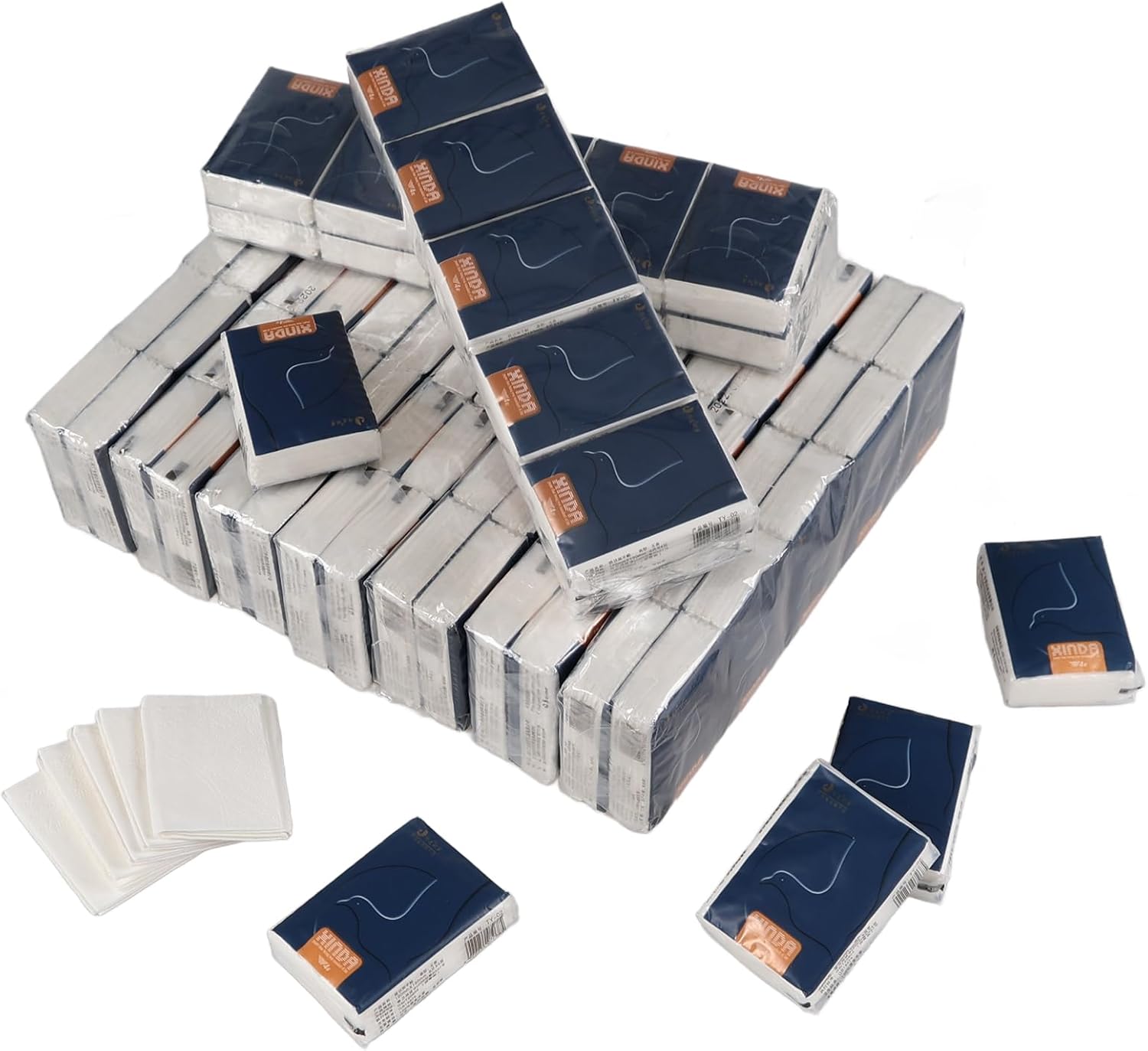 Pekky 100 Pack 4 Ply Facial Tissues, Small Soft Pocket Tissues Paper, Travel Size Tissue Pack