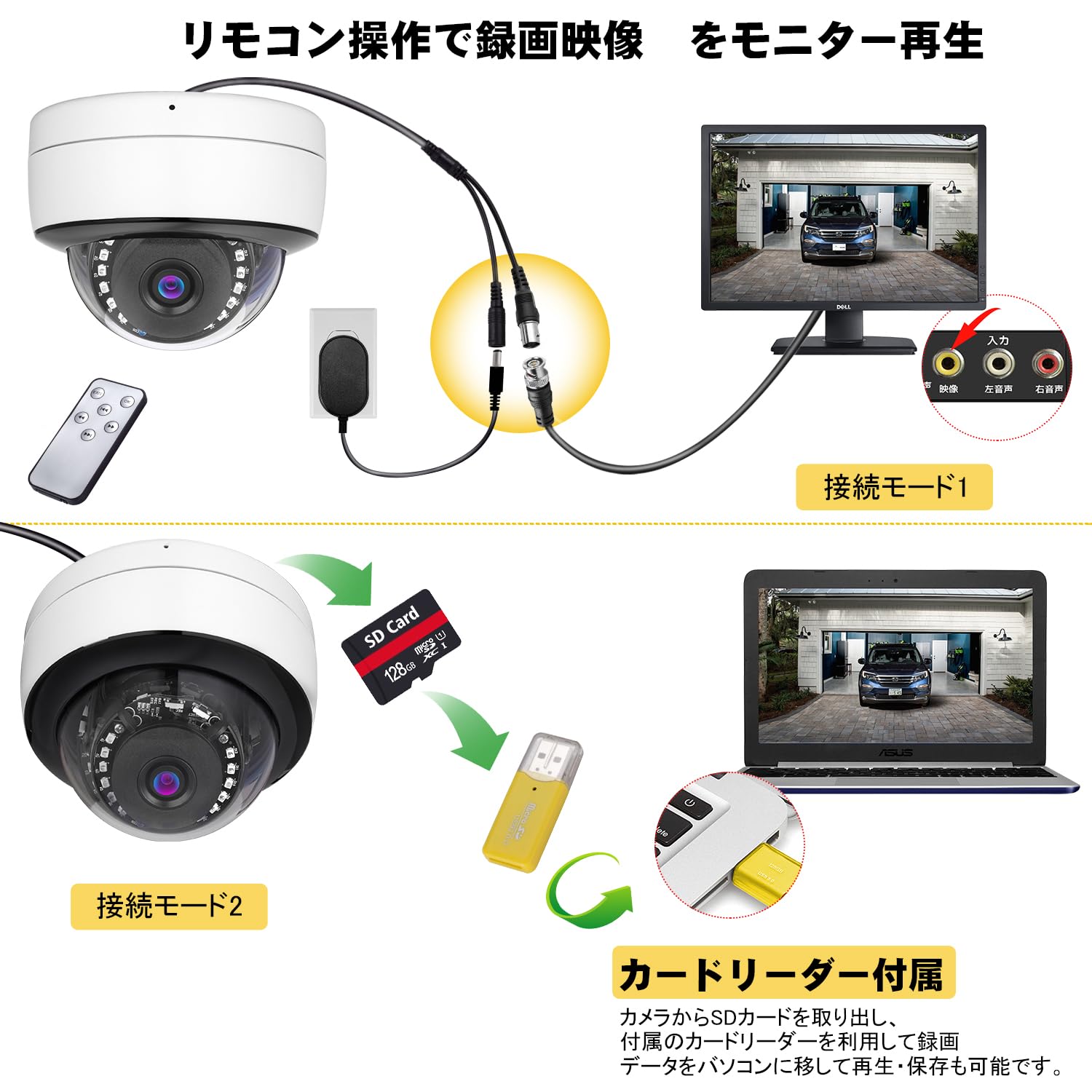 Amazon.co.jp: 防犯カメラドーム型 200万画素 屋内屋外 有線