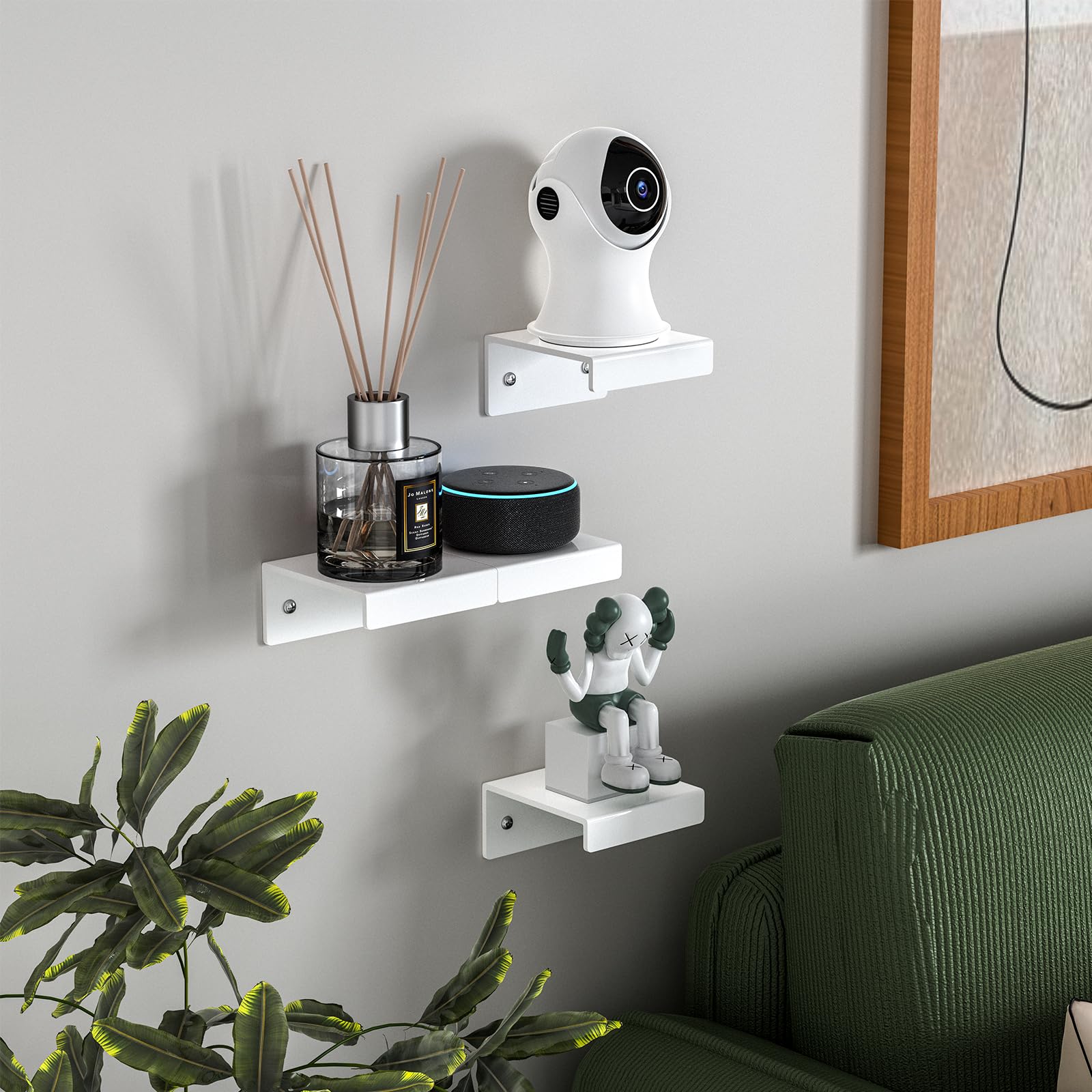 Lot De 3 étagères Murales, étagères Flottantes, 30, 45, 60 Cm, Finition