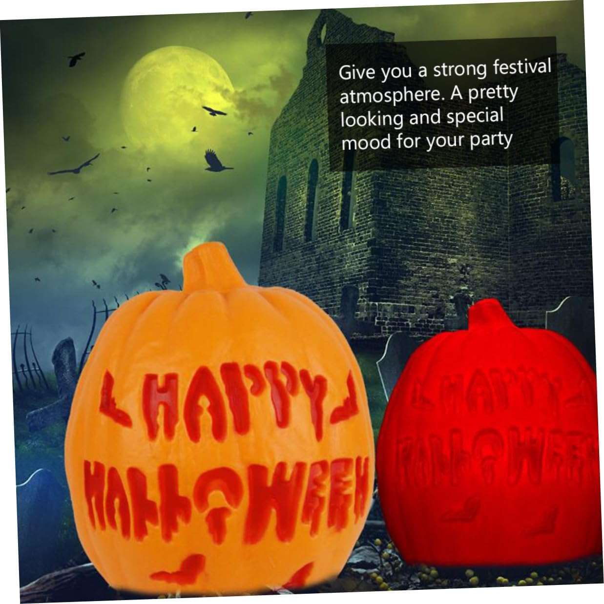 Halloween Pumpkin Lamp Hollow Carved Orange Pumpkin Lantern Decorative Light for Party and Ktv Halloween Supplies Without Battery