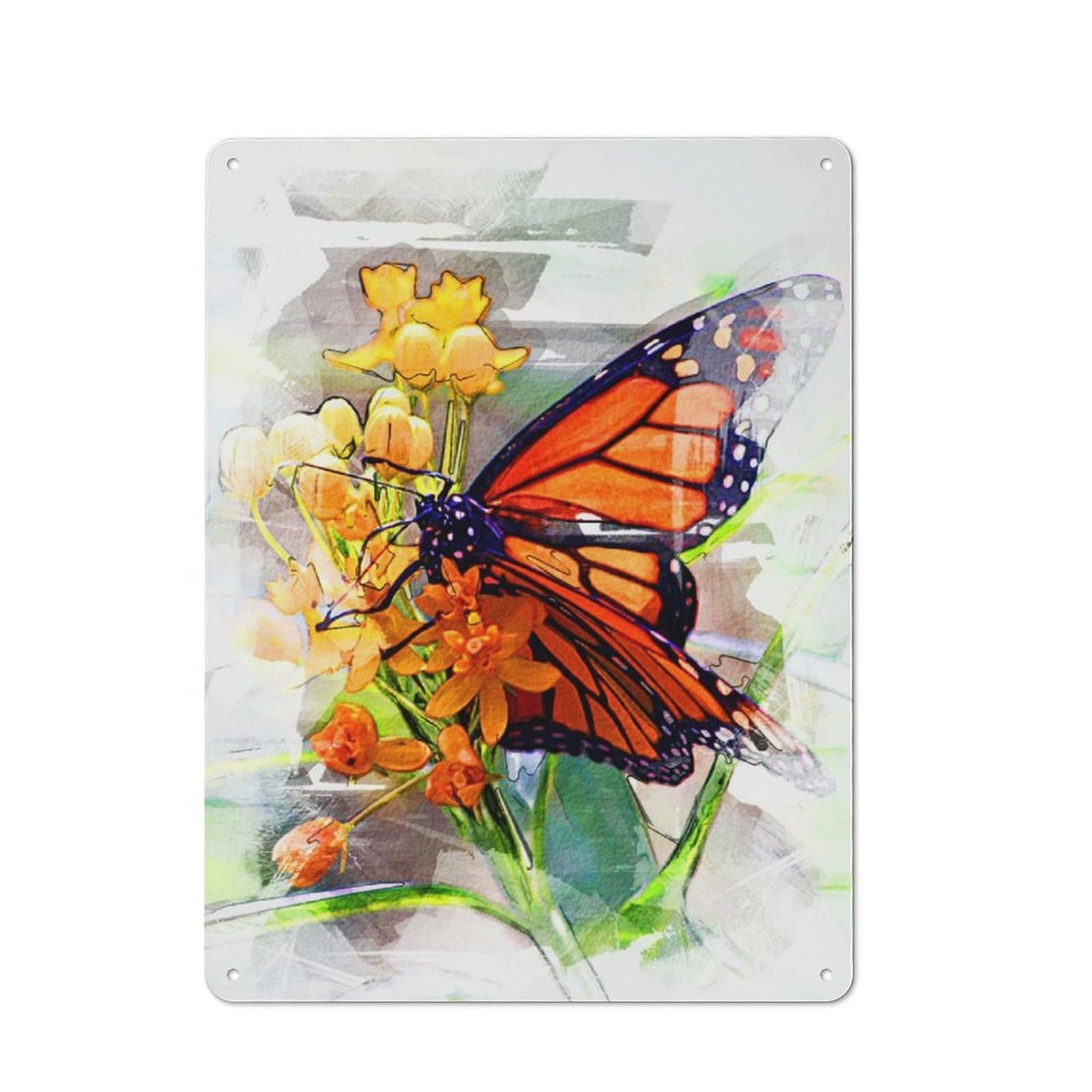 Vintage Tin Sign 40x30cm with Enjoying The Flower for Hobby Room Or Studio, for Metal Sign Collectors, for Garage And Workshop Walls