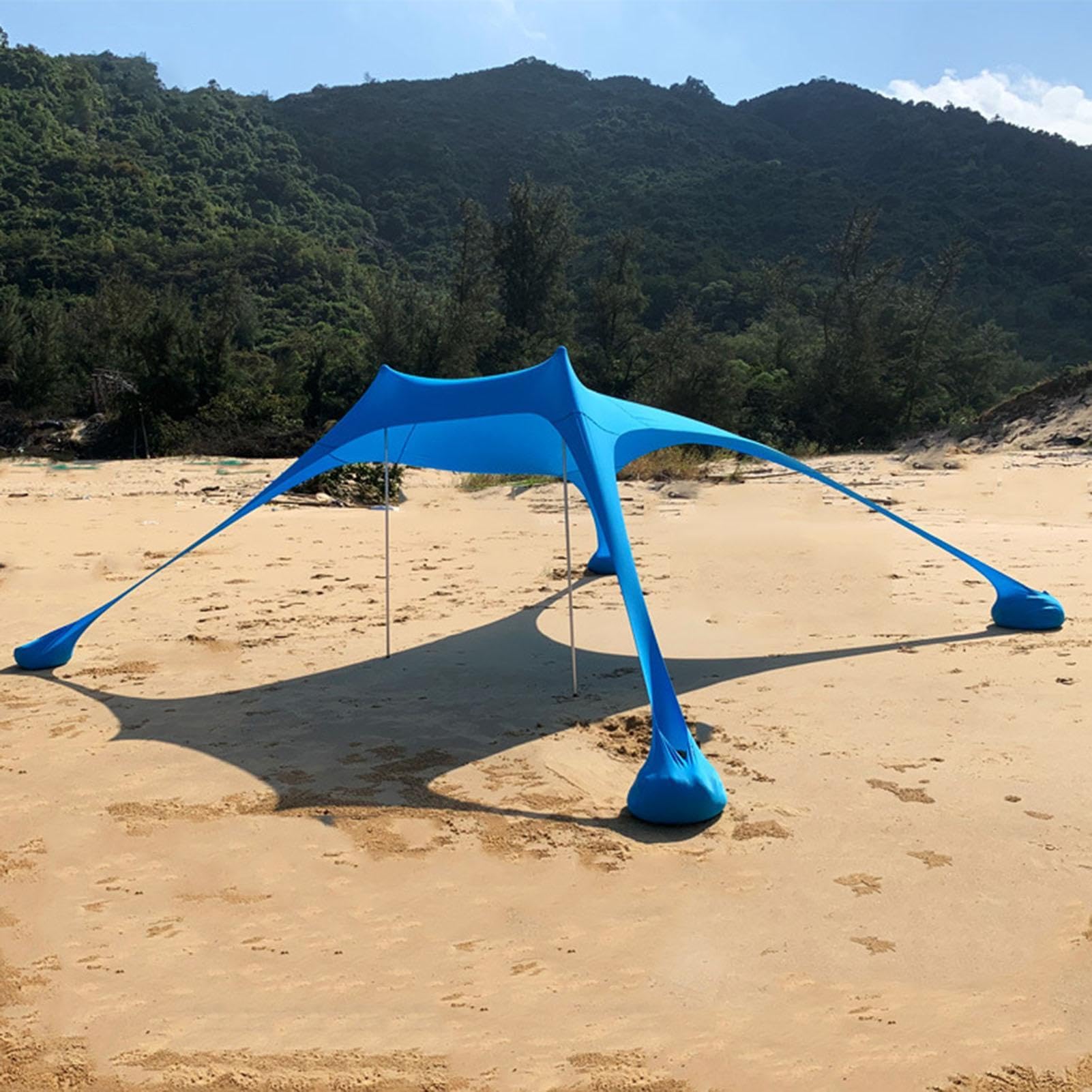 Playa para Playa - Tienda De Campaña DePlaya, Tienda DePlaya Pabellón Refugio De Sol con Polos De Aluminio Anclaje De Arenas, RefugioPlaya con Anclajes Arenas para Patio Trasero ParquePlaya