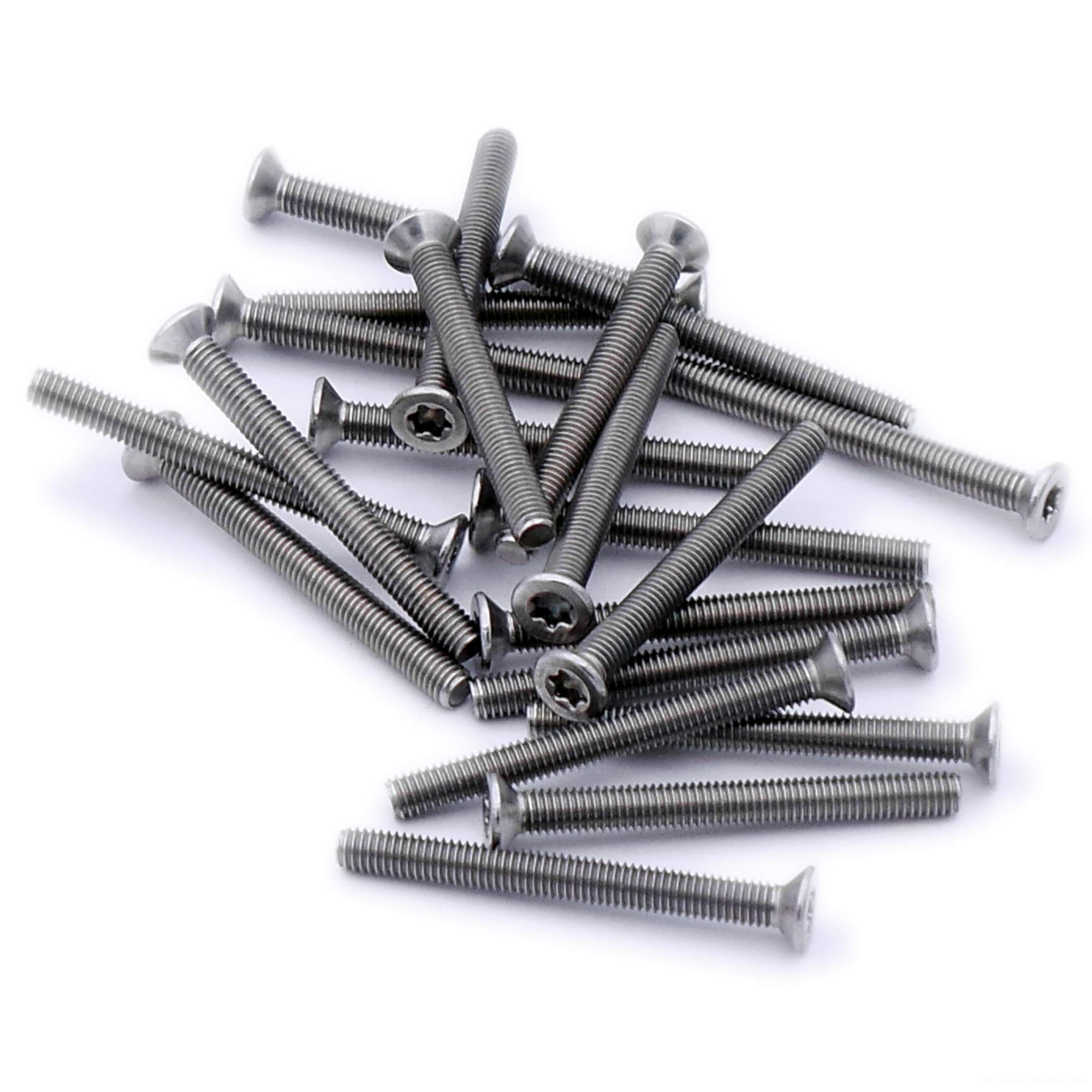 Singularity Supplies Silver M3 (3Mm X 25Mm) Tx Socket Countersunk Machine Screw (Bolt) - Stainless Steel (A2) (Pack Of 20)