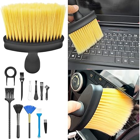 Amazon.com: Computer Brush Set Keyboard Dusting Brush 2 Pieces Double ...