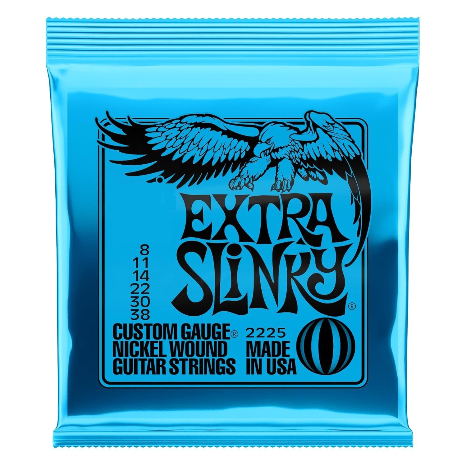 2225 Extra Slinky Guitar Strings | Nickel Wound Electric String Set 8-38 Gauge | Pack of 1-image-39