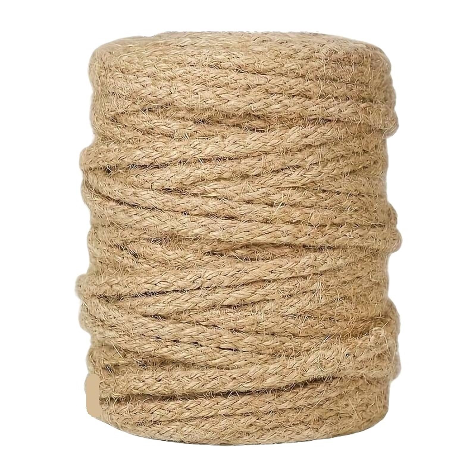 50m Jute Rope Cord String Twine Burlap DIY Crafts Wrapping Gardening Wedding Party Decoration For Outdoor