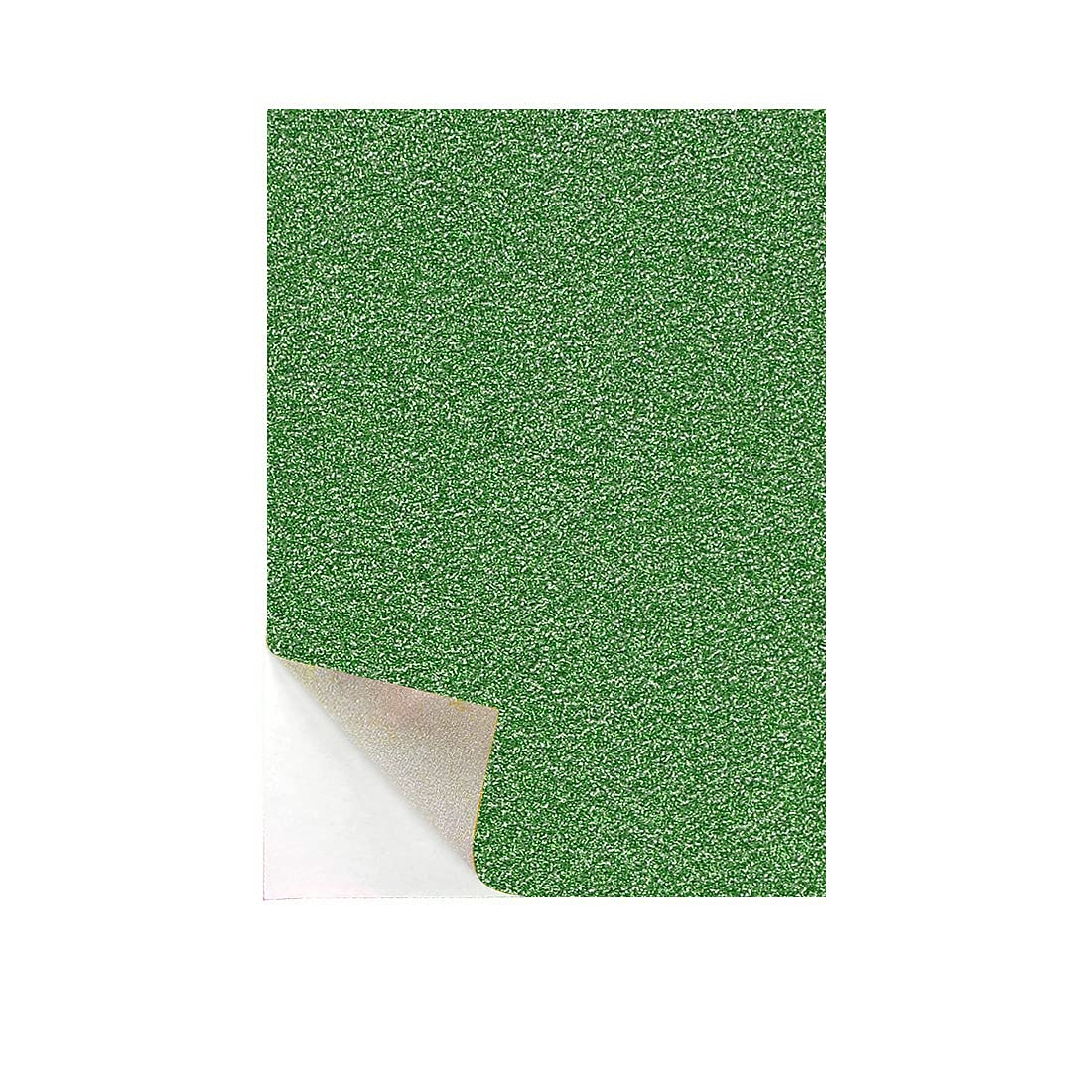 20 arkuszy samoprzylepnych, błyszczących arkuszy rzemieślniczych, tęczowych, błyszczących, brokatowych kartek w formacie A4, do tworzenia kart, dekoracji imprezowych, zielonych, 20 arkuszy
