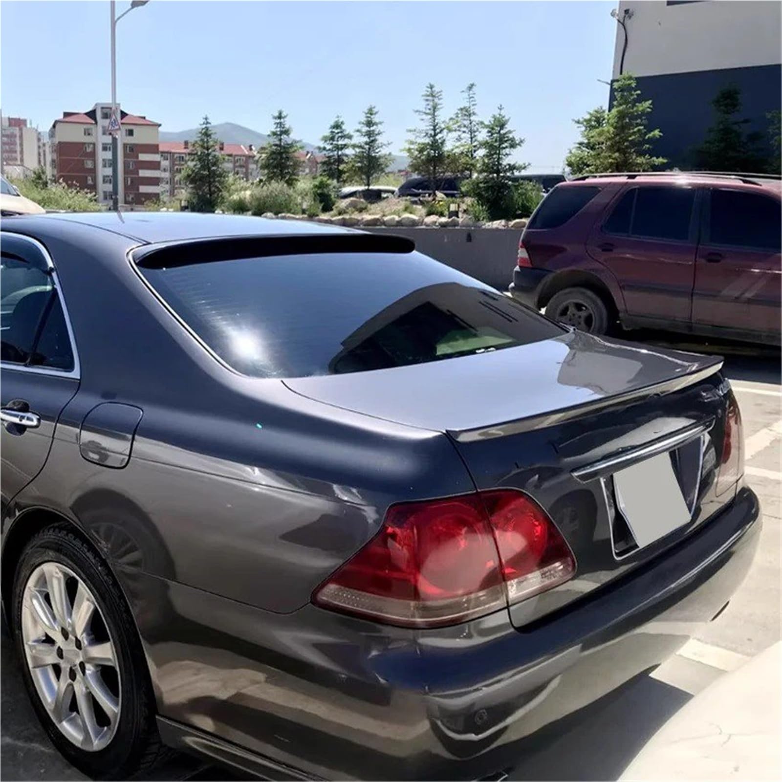 Dla T&oyota Dla Crown 2005-2009 Skrzydło Na Klapie Lotka Tylny Spoiler Bagażnika Akcesorium Dekoracyjne Spojler Tylny Trunk Wing(Unpainted)