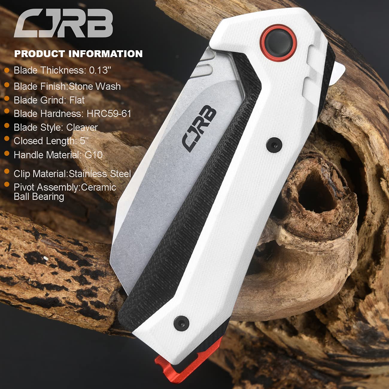 CJRB CUTLERY Tactical Knife Tigris (J1919) ARRPM9 Powder Steel Blade