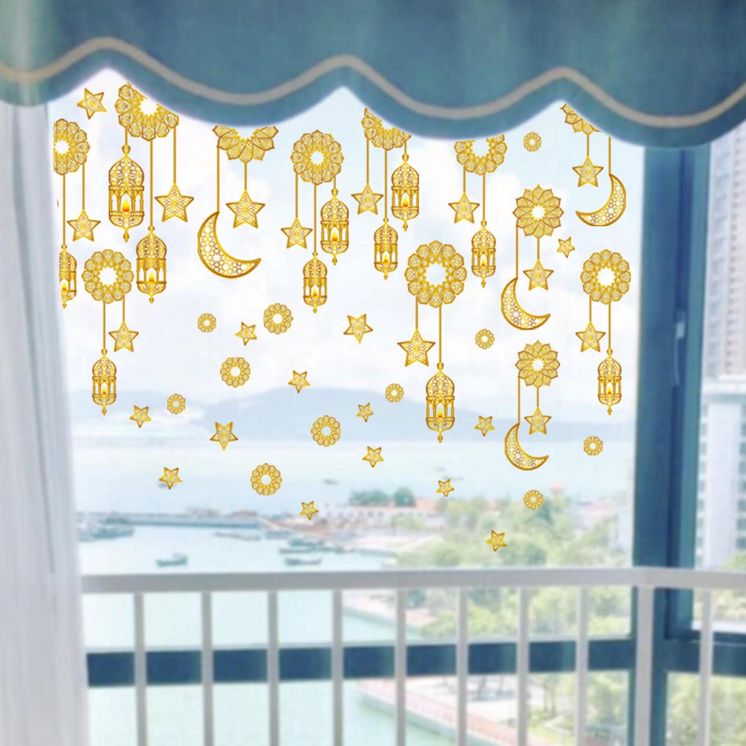 JJJee Element Creative electrostatic Stickers Window Window Glass Stickers Double-Sided Visual Decorative Wall Stickers