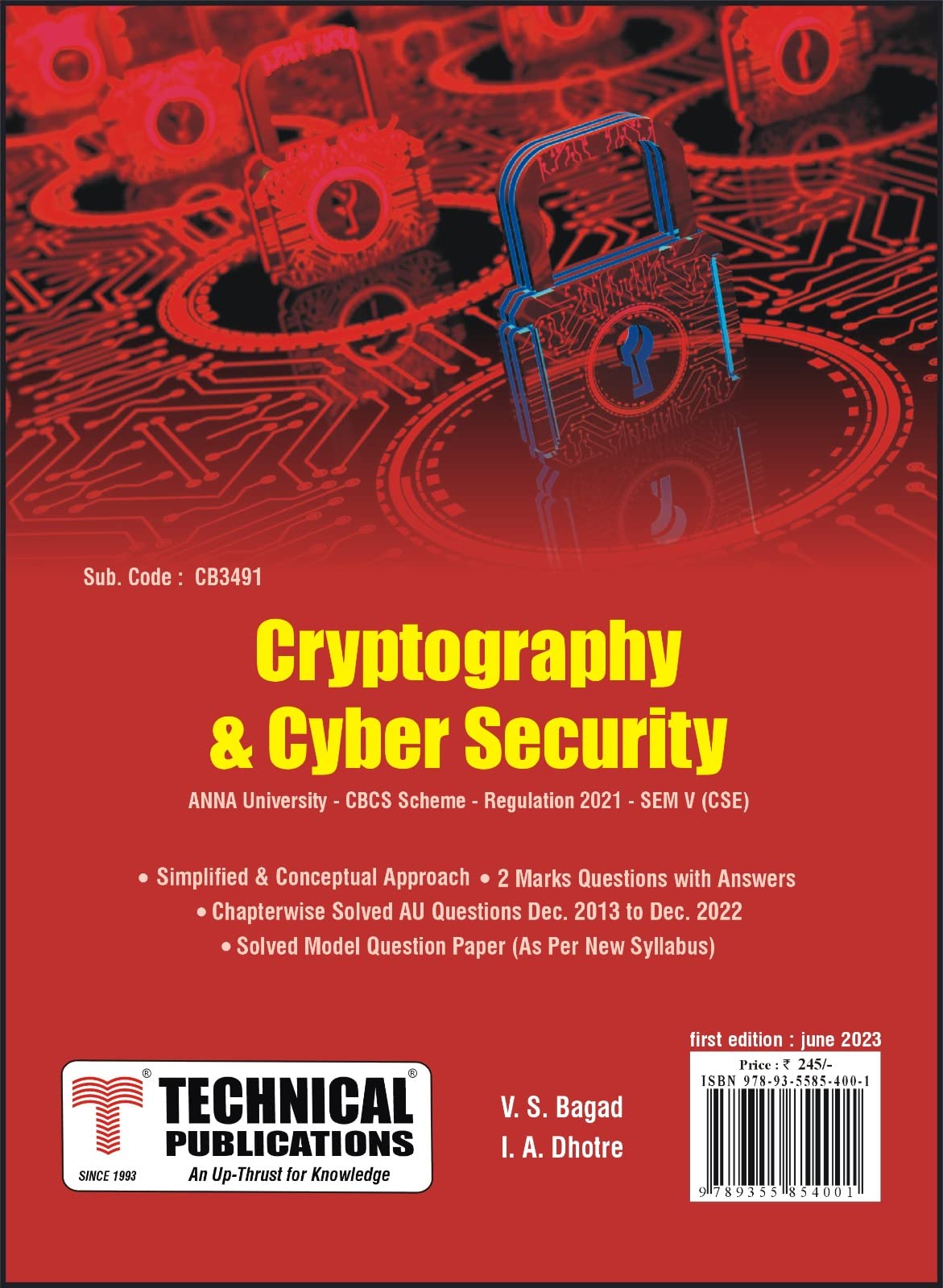 Cryptography and Cyber Security for BE Anna University R21CBCS (V - CSE - CB3491)
