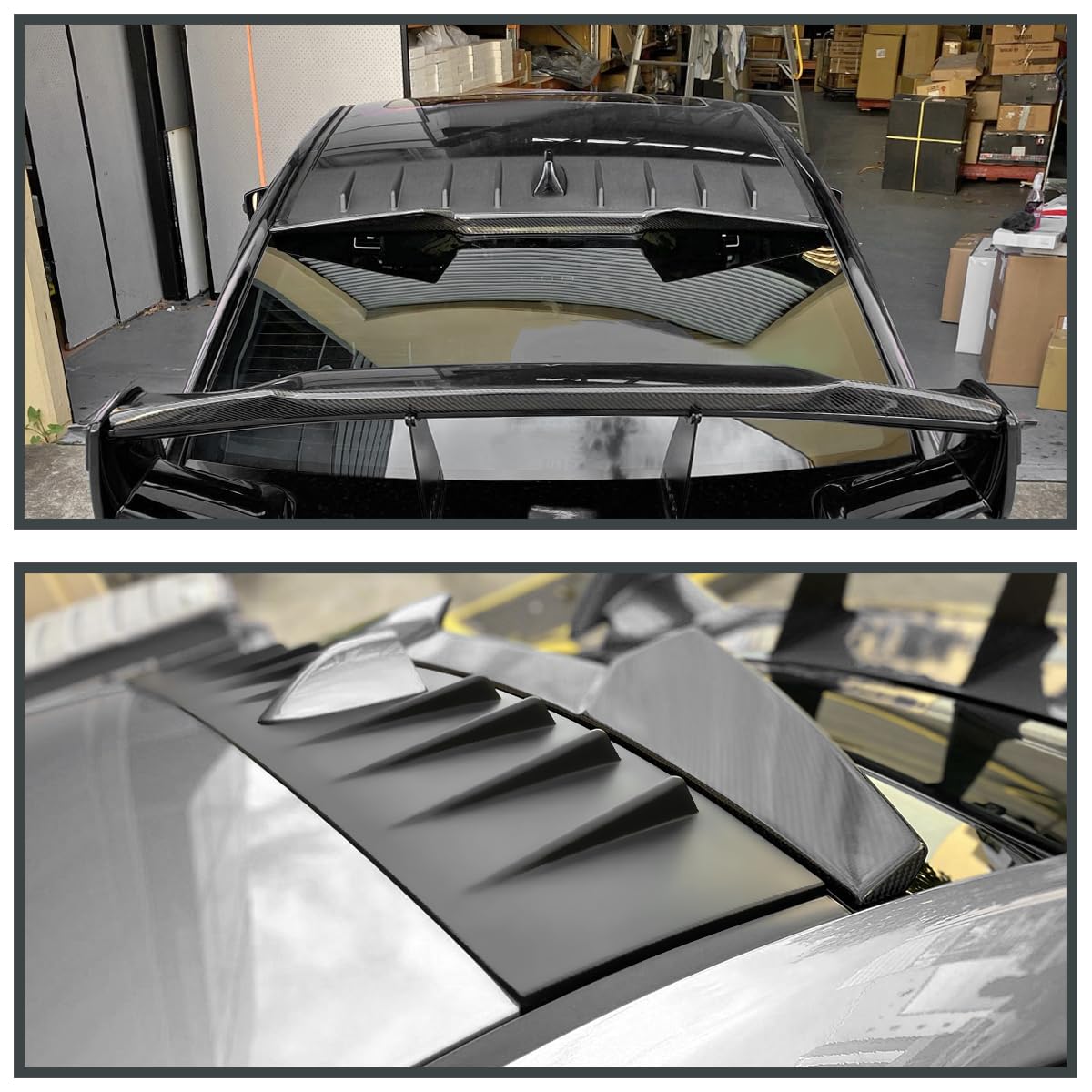 Spec-D Tuning Matte Black ABS Shark Fin Vortex Generator Compatible with 2015-2021 Subaru Impreza WRX STI Models