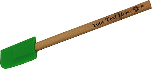 Espátula de cocina de silicona grabada, para hornear, cocinar, chef, cocina, regalo (verde)