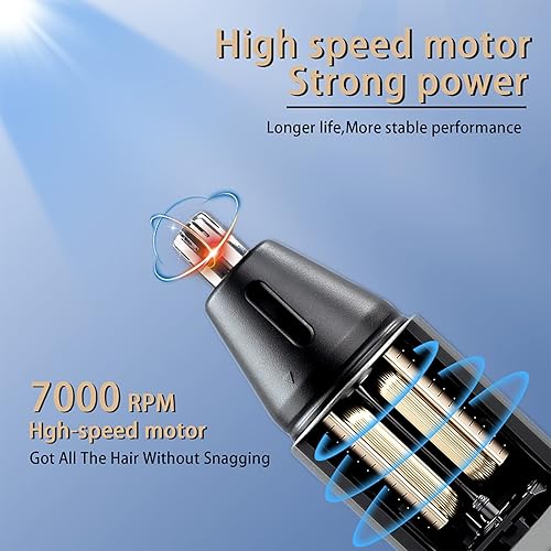 Miniatura 6 de Recortadora de pelo de nariz para hombres, recargable, 3 en 1, sin dolor, juego de recortador de cejas y vello facial, impermeable IPX5, adecuado