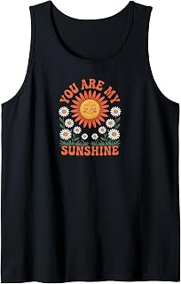 Retro Happy Day Smiling Flower Vintage Groovy 70s Tank Top