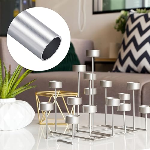 Miniatura 3 de METALLIXITY Tubo de aluminio 6063 (1.102 in de diámetro exterior x 0.984 in de diámetro interior x 7.874 in de largo), 4 piezas, tubo redondo de