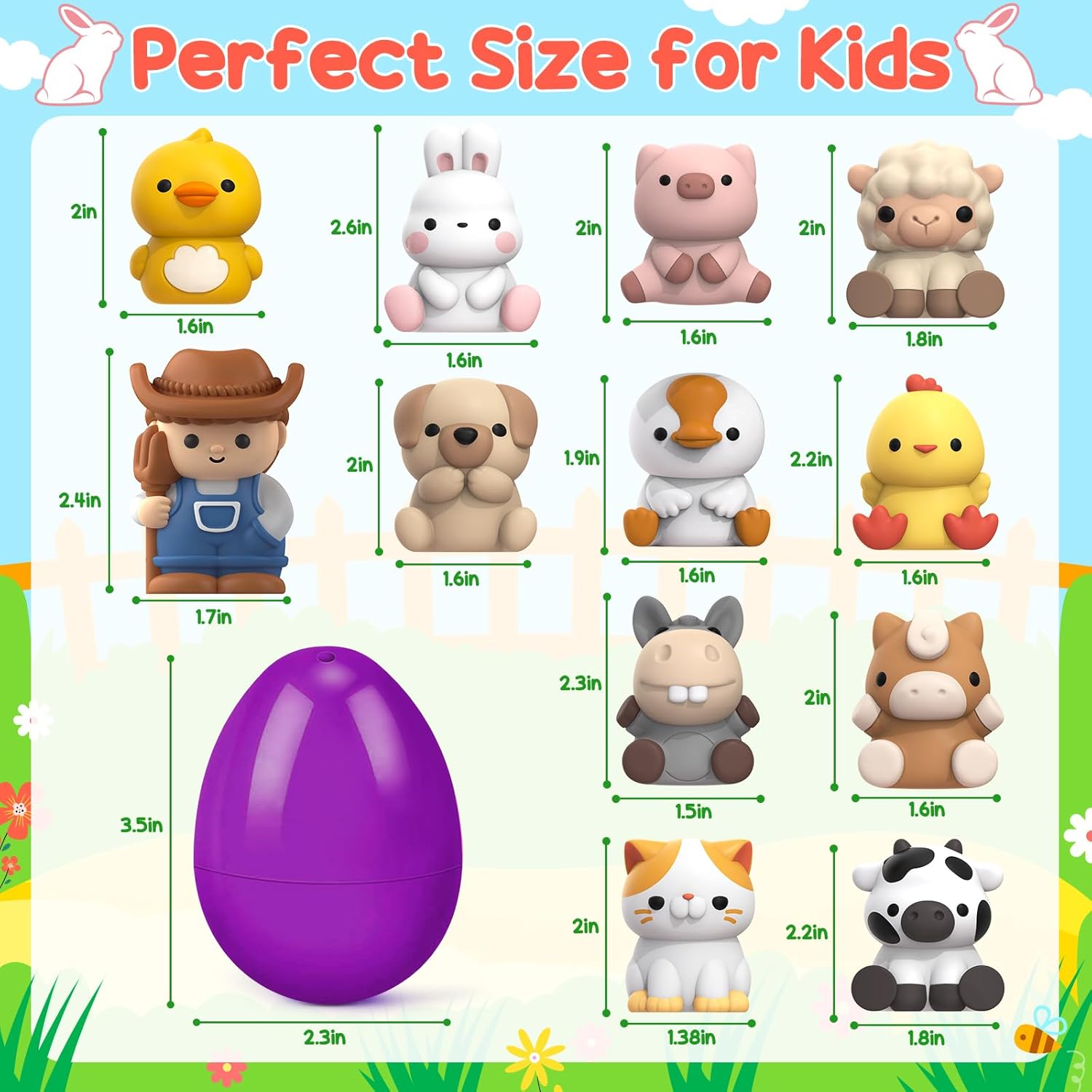 AuroTops 12 PCS Easter Eggs with Finger Puppets, Easter Basket Stuffers with Toys inside for Hunt Easter Goodie Bag Fillers Classroom Prize Rewards, Easter Party Favors for Kids Boys Girls