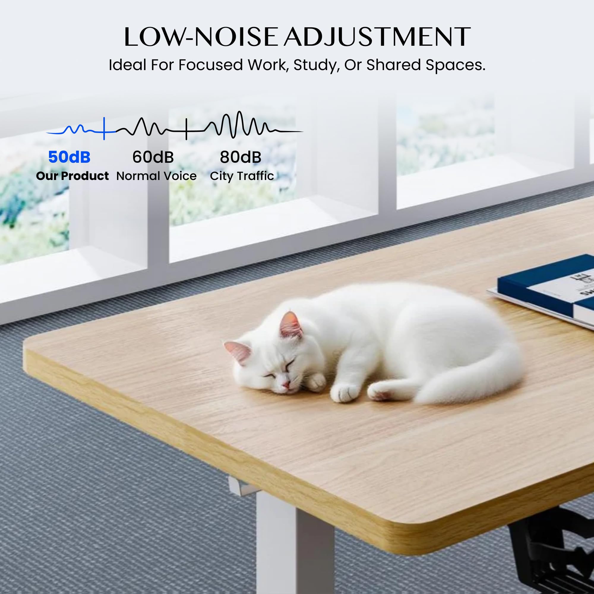 FLEXISPOT Scrivania Regolabile in Altezza 110 * 54cm, con Pannello di Controllo Digitale, Desktop INTERO, Con Gancio, Con Portabicchieri, Standing Desk Scrivania Motorizzata