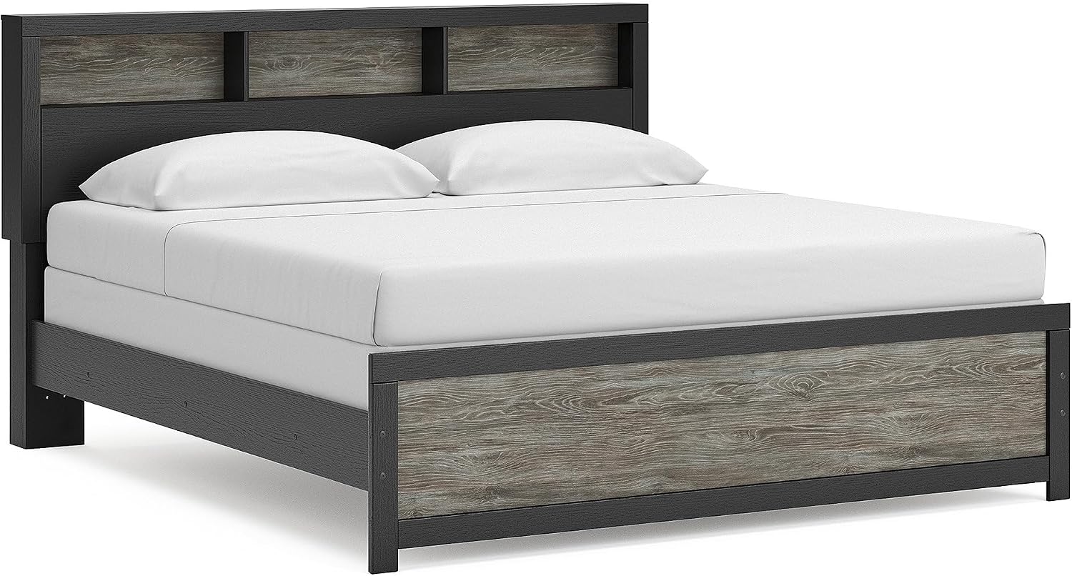 Signature Design by Ashley Ryderton Bookcase Storage Bed Frame, King