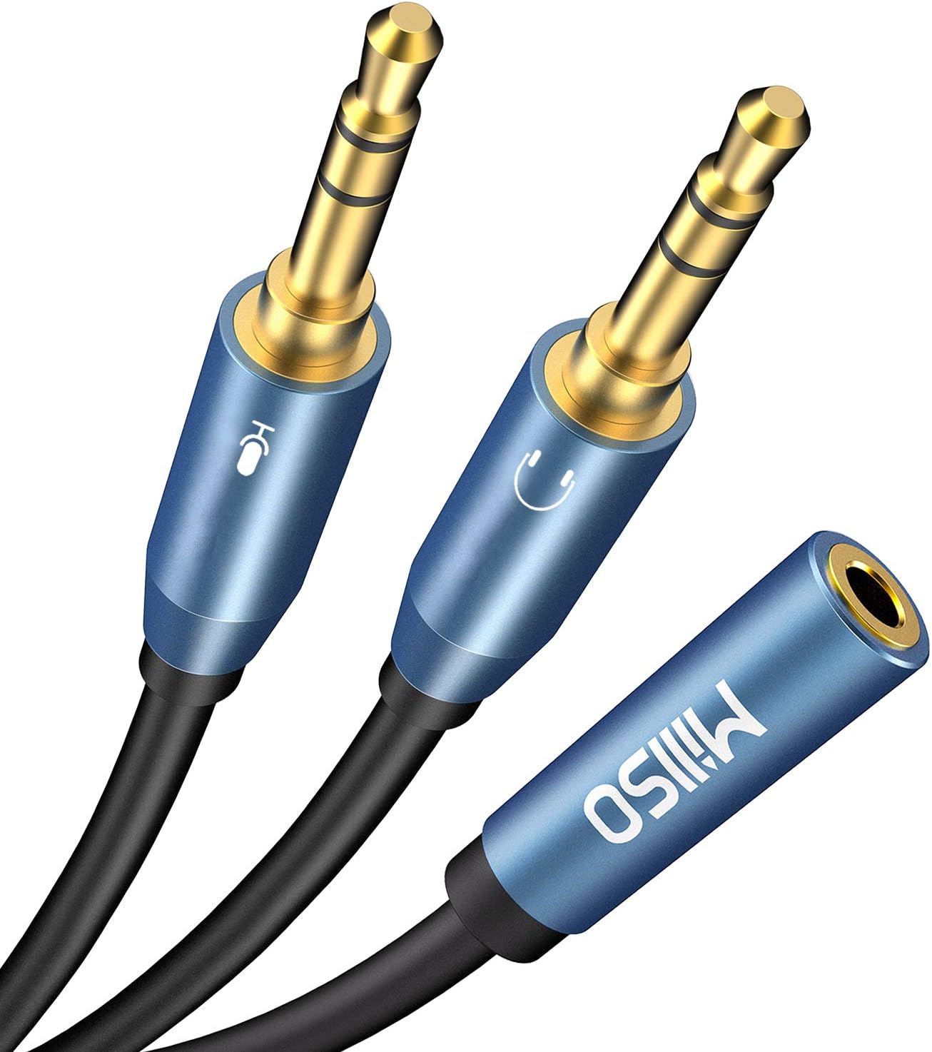 MillSO Headphone Splitter for Computer CTIA