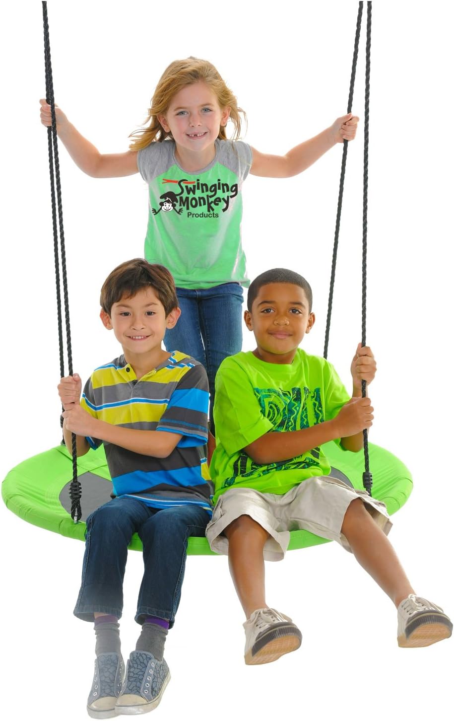 Monkey Bungee Saucer Tree Swing - Outdoor Play, Quick...