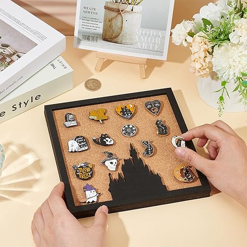 Miniatura 3 de BENECREAT Tablero cuadrado de corcho montado en la pared, tablero de corcho de 0.8 pulgadas de grosor para almacenamiento de broches, decoración de