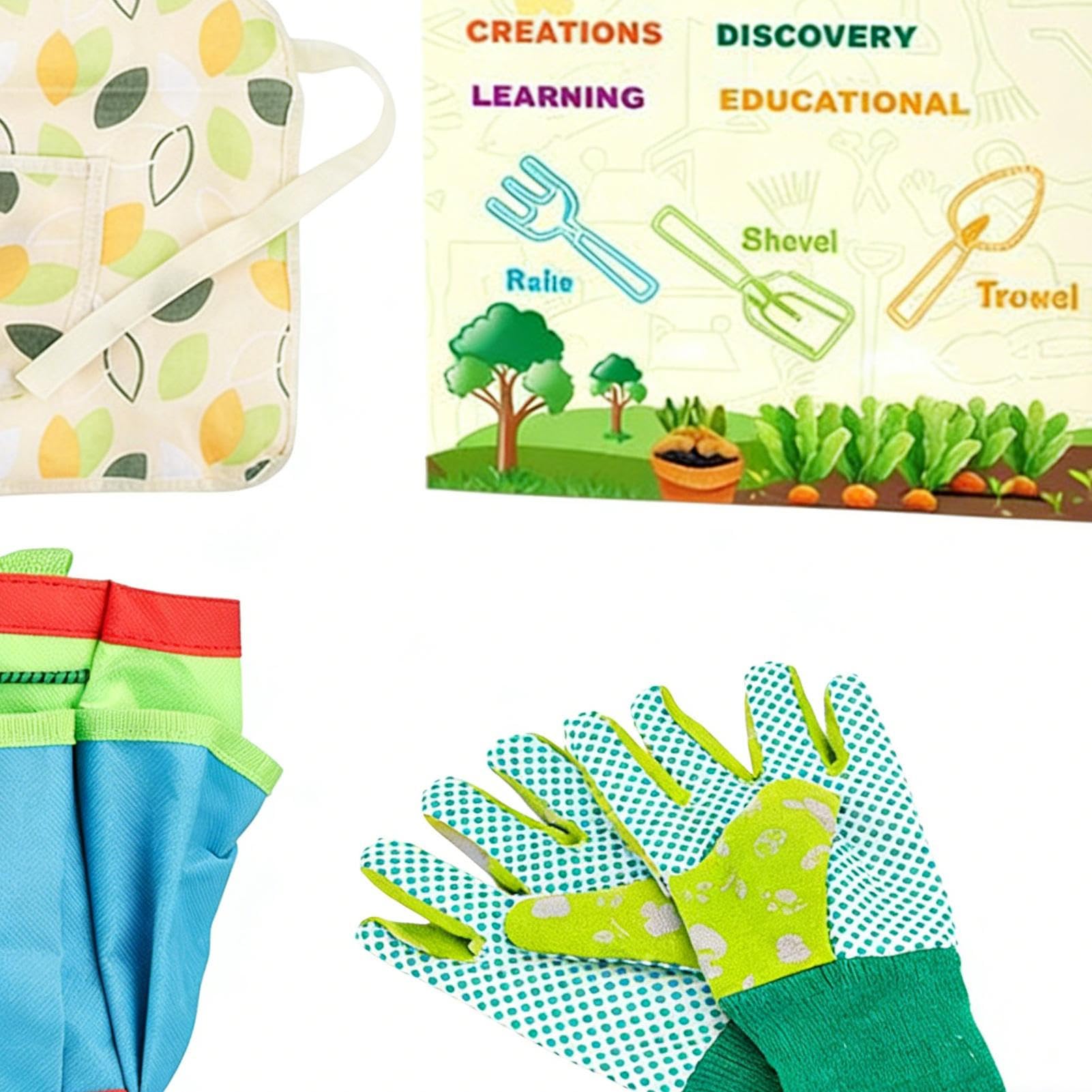 Herramientas de Jardinería para Niños Juguetes de Exterior con y Rastrillo