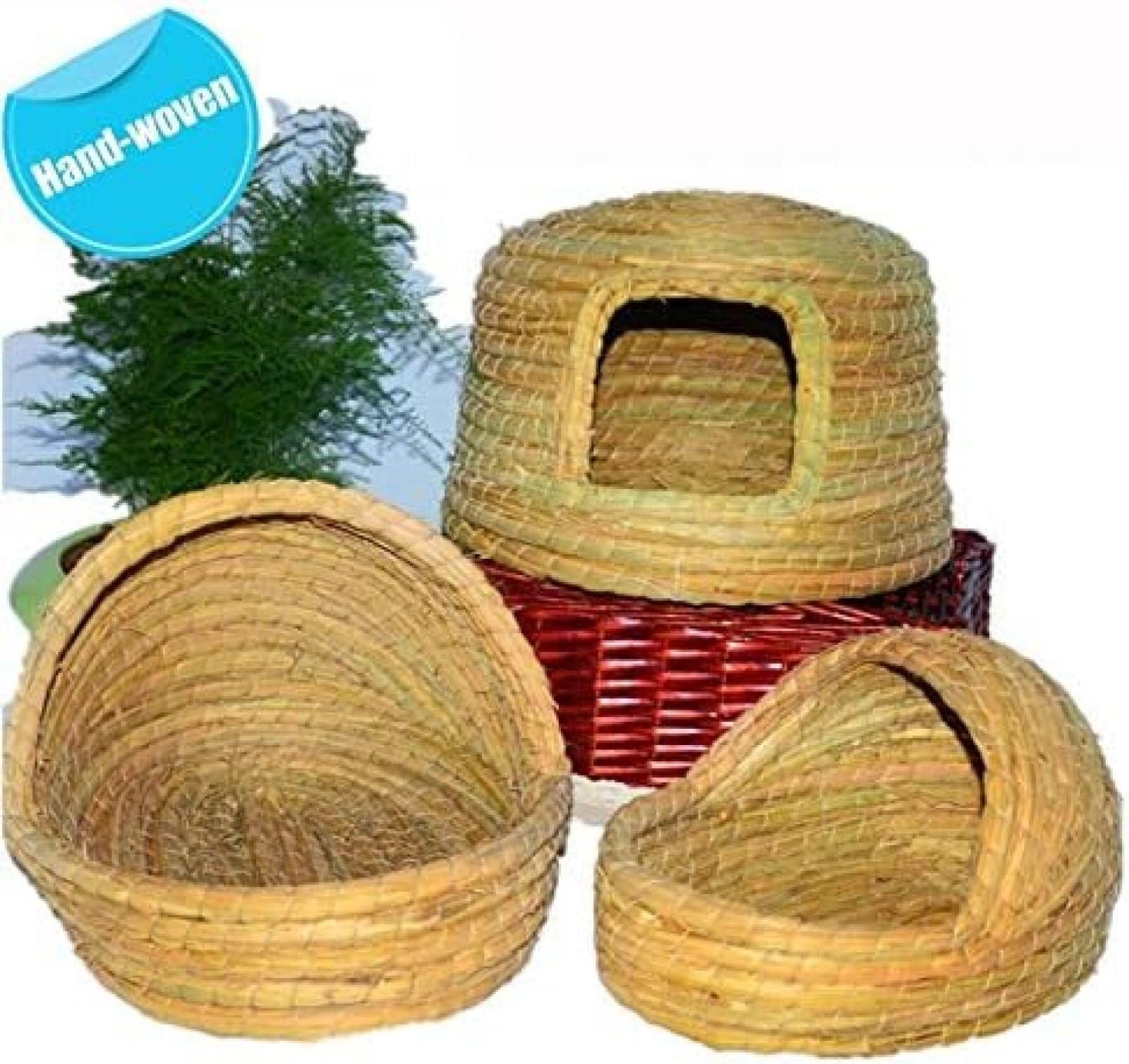 Gniazda dla ptaków Outdoor Garden Ptasie gniazdo, papugi, gołębie i ptaki odpoczynku i hodowli miejsce, naturalne ręcznie tkane ptaki(30x22cm)