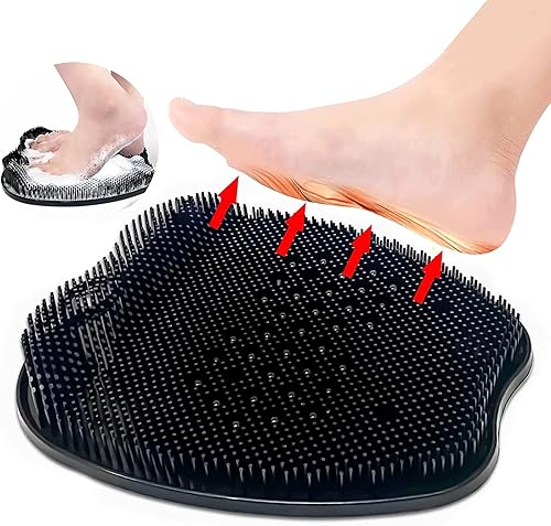 QJWDB Masajeador de pies de ducha, tamaño XL más grande, con ventosas antideslizantes, mejora la circulación de los pies y reduce el dolor de pies,