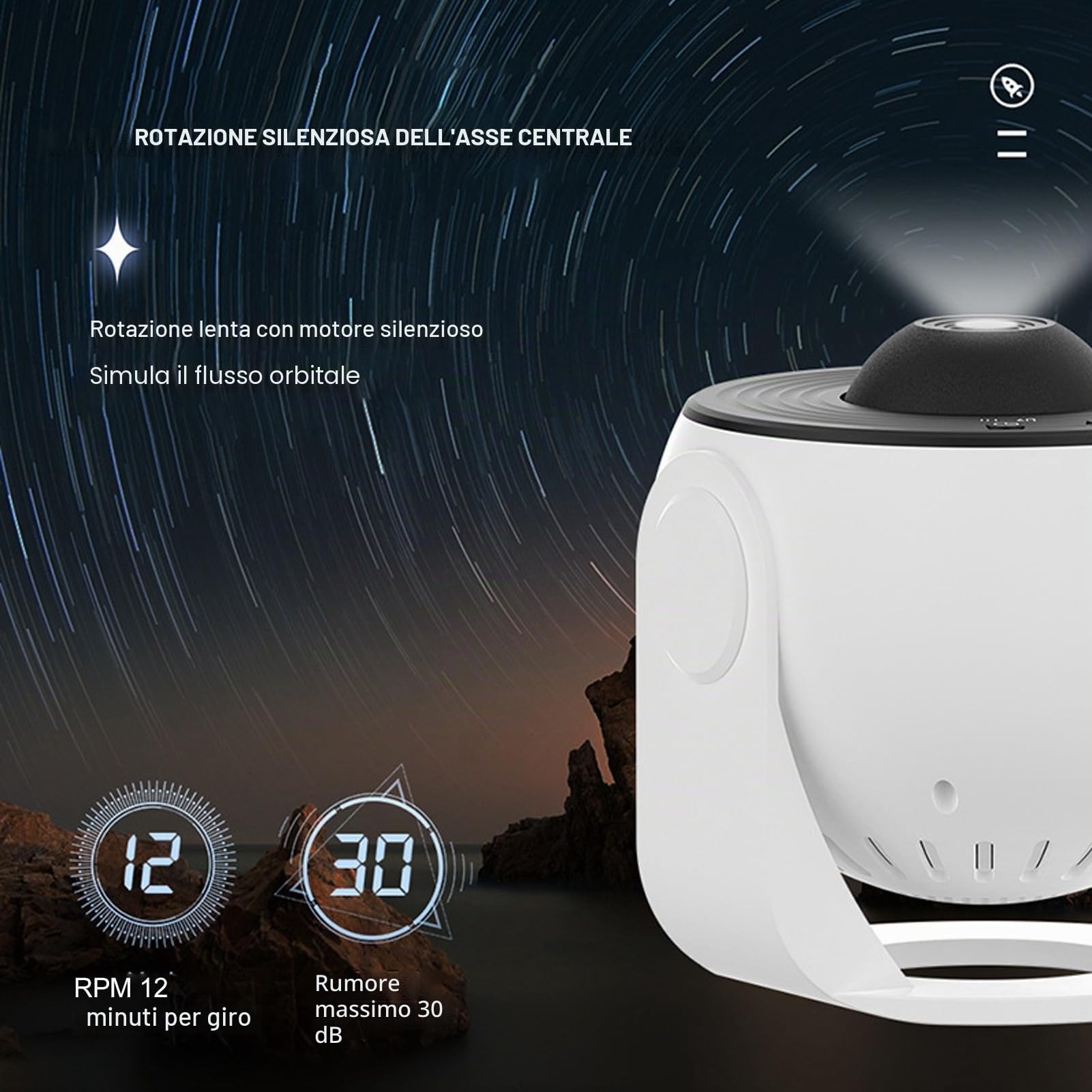 Star Proiettore, Proiettore per Camera da Letto con 12 Temi, LED Luce Notturna Proiettore Hd Messa a Fuoco, Stella Romantica Lampada di Proiezione per Camera da Gioco Home