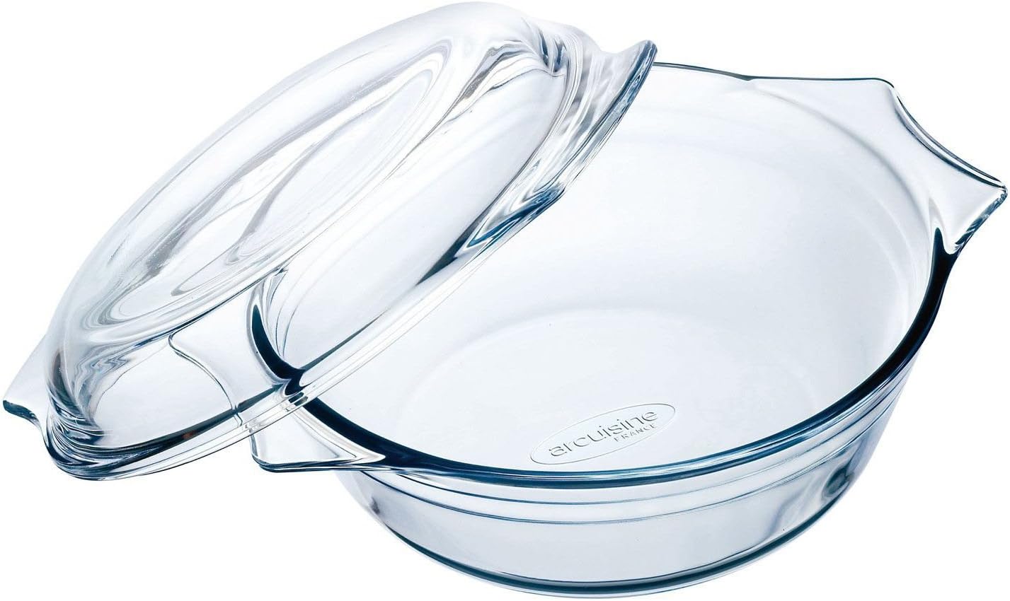 Arcuisine 208AA00/5043 2.3 L Round Casserole, Borosilicate Glass, Transparent