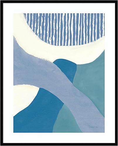 Miniatura 8 de Amanti Art Framed Wall Art Print 25x21 Retro Abstract VI Blue Green by Danhui Nai, Abstract Wall Art, Modern Contemporary Decor, Medium Poster