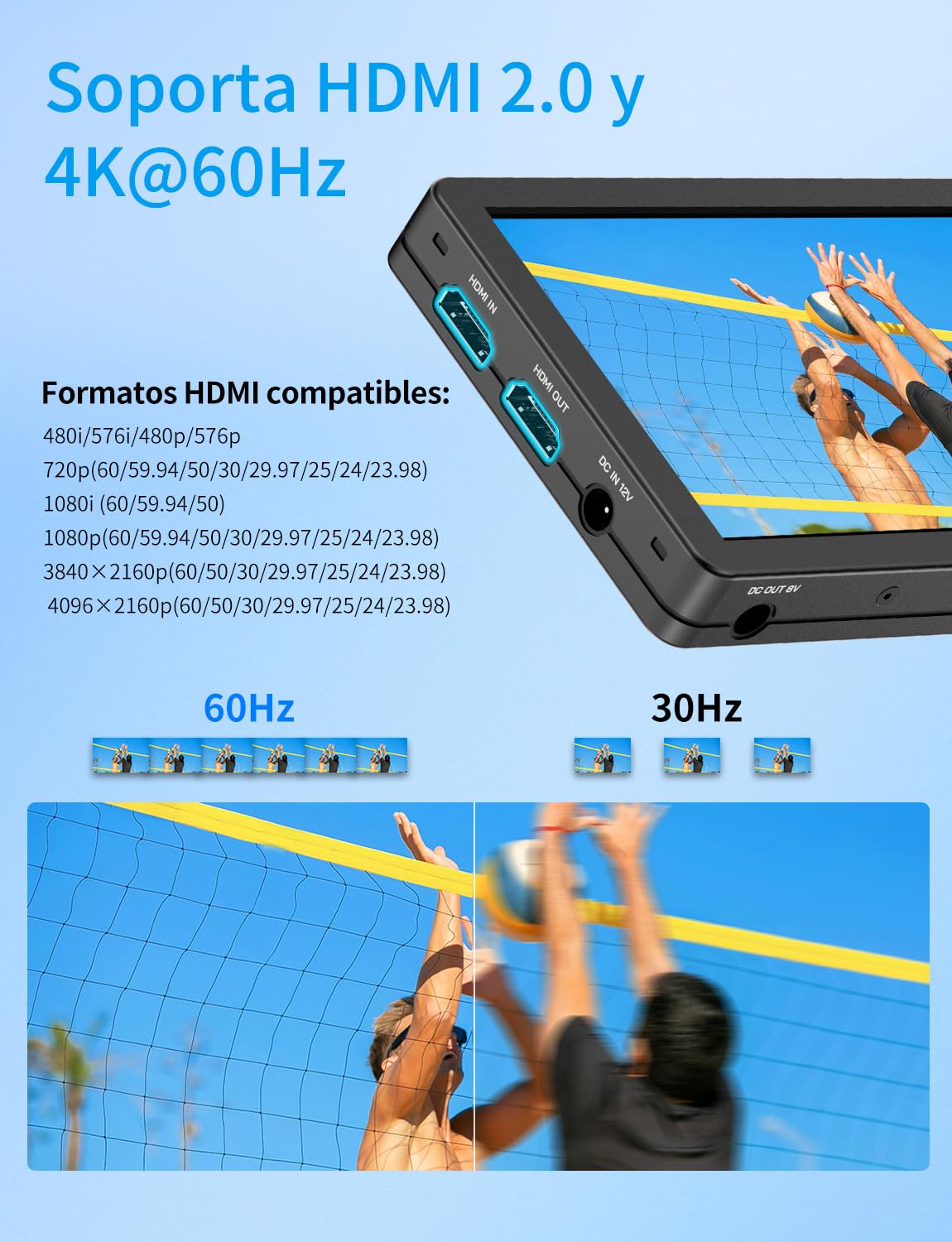 FEELWORLD T6 Monitor de Campo de 6 Pulgadas Carcasa de Aluminio con batería F550 2200mAh y Bolsa, Waveform LUT HDR 4K HDMI 1920x1080 IPS Ligero para Vloggers Fotógrafos Creadores de contenidos