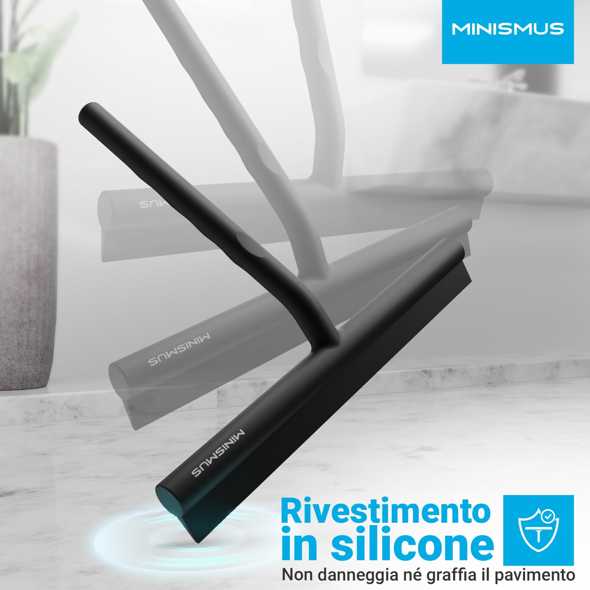 Tergivetro Per Doccia Retrattile - 120 Cm, Lama In Silicione, Senza Aloni, Per Vetri E Specchi - Foto 4