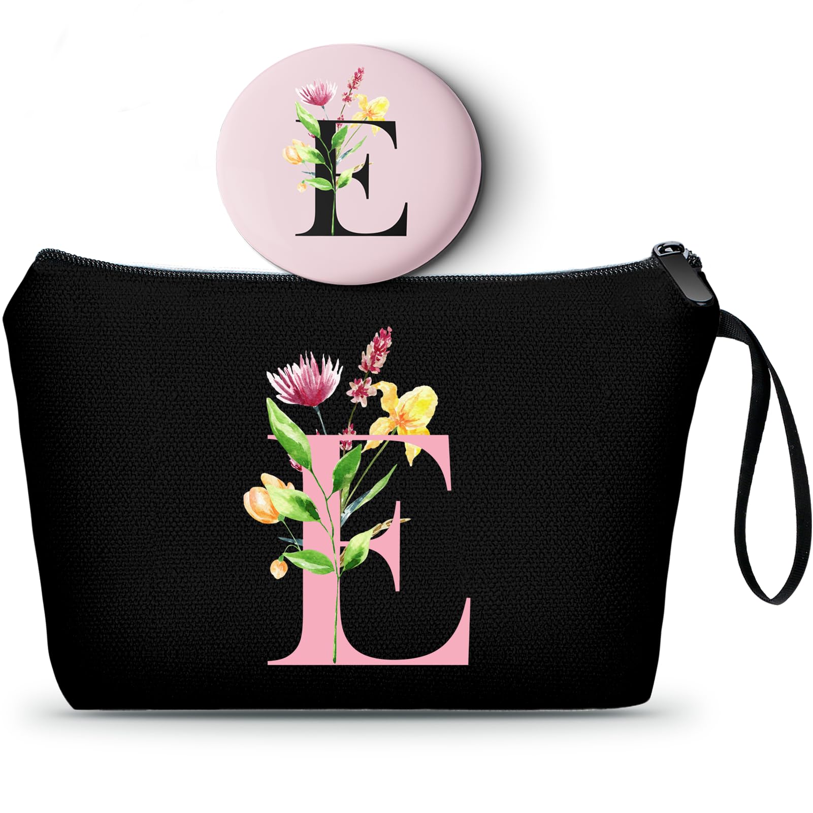 SEAMOON Bridesmaid Proposal Bridal Birthday Unique Gifts for Women Bride Friend Bestie Personalized Travel Make up Cosmetic Bag with Mirror Valentines