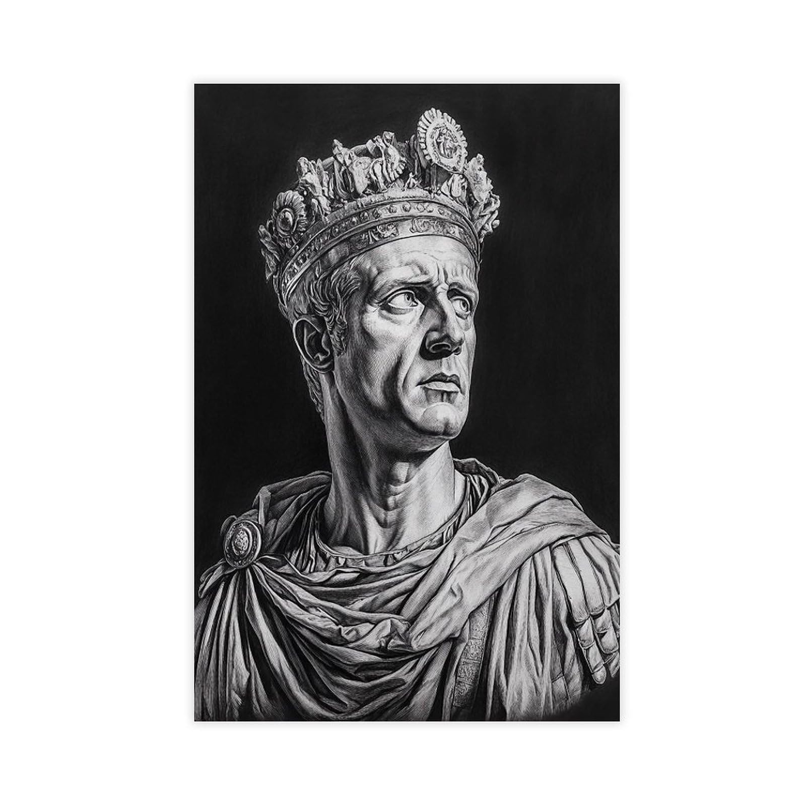 Oquajk King Julius Of Rome Canvas Poster Bedroom Decor Landscape Office Room Decor Gift 08X12inch(20X30cm)