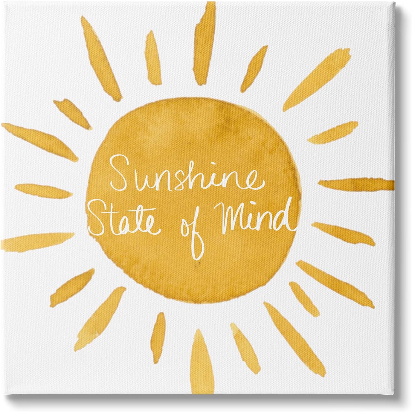 Stupell Industries Sunshine State of Mind Phrase Big Bold Sun