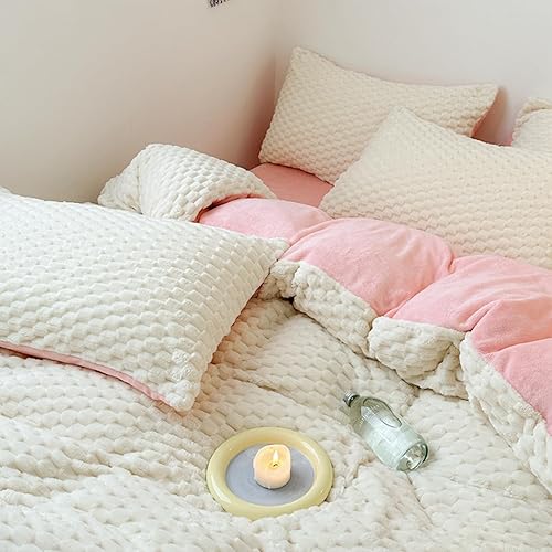 Miniatura 4 de Juego de funda de edredón de plumón de fibra texturizada, juego de funda de edredón de 3 piezas, juego de funda de edredón largo de plumón, juego de