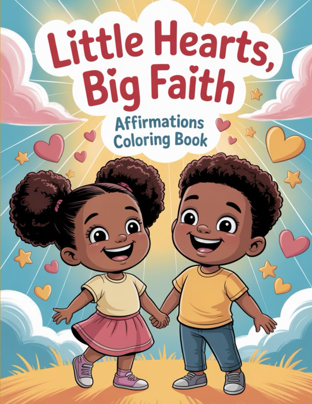 Little Hearts Big Faith Affirmation Coloring Book