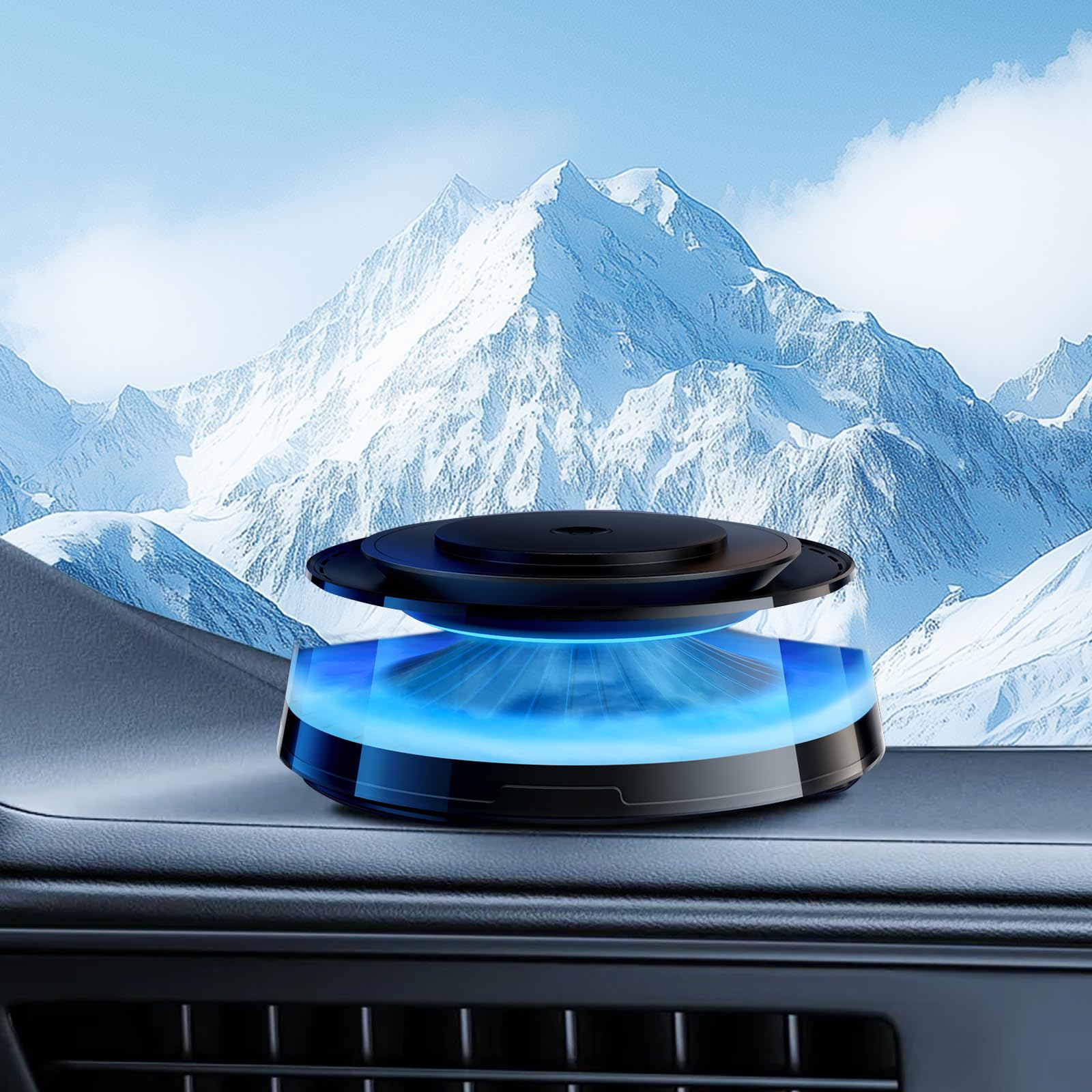 GuKKK Profumatore Auto Atomizzatore ad Ultrasuoni Diffusore umidificatore 7 LED Cambiano Colore Diffusori Olio Essenziale Air Fresheners Accensione/Spegnimento Automatico